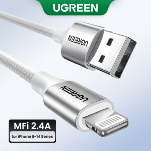 Cabo De Carregamento Ugreen MFi USB Tipo C Para O iPhone 2.4A 3A