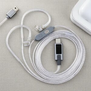 Cabo de fone de ouvido KZ Cord M2 com duplo microfone banhado a