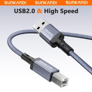Cabo De Impressora USB Sunkandi A 2.0 Macho Para B 480Mbps Computador