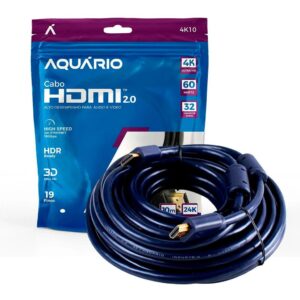 Cabo Hdmi 2.0 4K de 10 metros 4096x2160p 4K10 Aquário