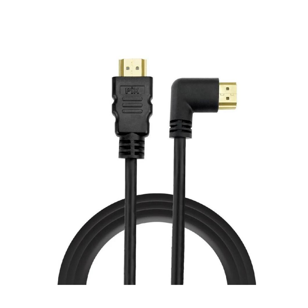 Cabo Hdmi 4K Ultra HD Com Filtro e Conector Curvo 90 Graus Pix