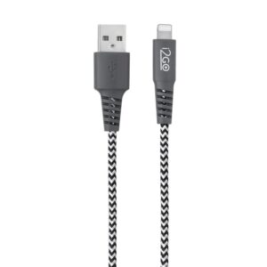 Cabo Lightning i2GO iPhone 5 até 14 Certificado Mfi 1,5m 2,4Ah Preto