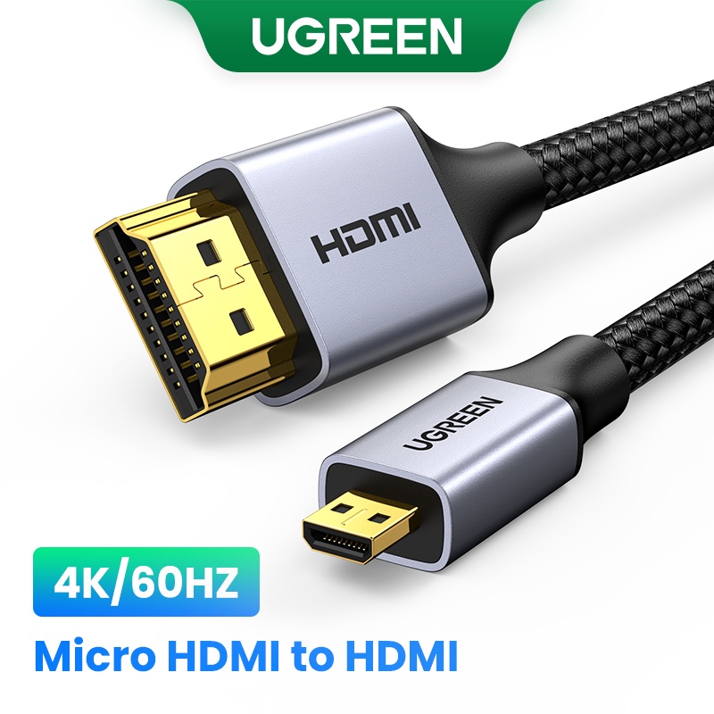 Cabo Micro Hdmi Ugreen 1M 4K 60H Para Macho GoPro Projetor Sony — TV e Vídeo