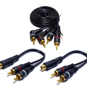 Cabo Rca 1,5 Metros mais 2 Y 2M1F para Crossover Processador Som