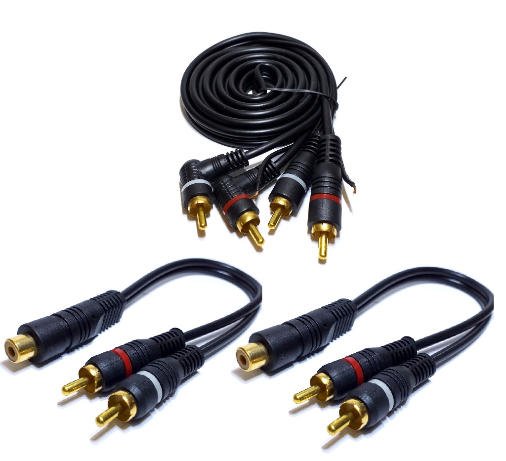 Cabo Rca 1,5 Metros mais 2 Y 2M1F para Crossover Processador Som — Informática