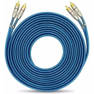 Cabo Rca 5 Metros Dupla Blindagem Cobre 5m Blindado 5mm Plug Metal