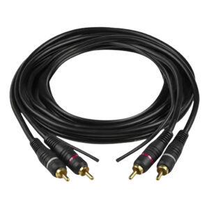 Cabo Rca Ouro 1,50 Metros Permak Para Som Automotivo