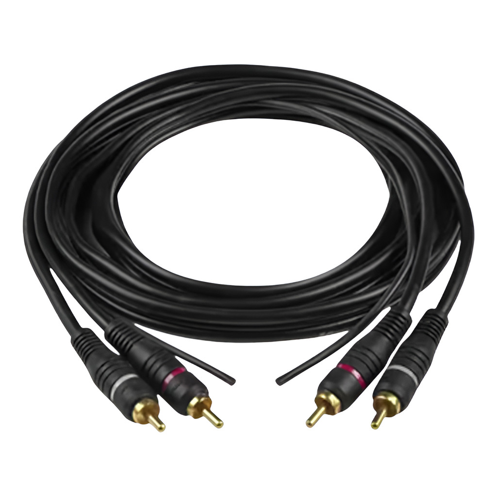 Cabo Rca Ouro 1,50 Metros Permak Para Som Automotivo — Som Automotivo
