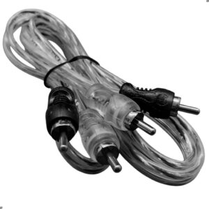Cabo Svart Techone 1m 4mm Injetado Dupla Blindagem Prata Preto p Som