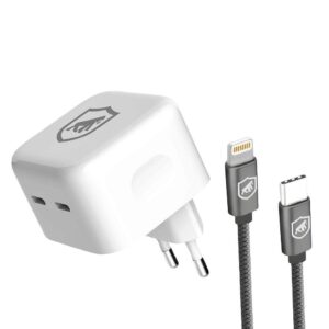 Cabo Symetric Lightning Tipo C 1,5M Carregador de Parede Turbo Duplo