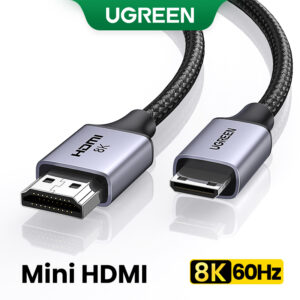 Cabo Ugreen Mini Hdmi 2.1 8K 60Hz Para Macho Suporte Hdr Hdcp 2.3 3D