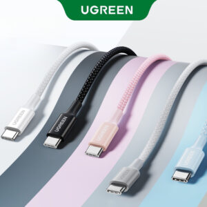 Cabo Ugreen USB C Para De Carga Rápida De 60 W Nylon Trançado Tipo