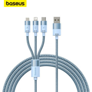 Cabo USB Baseus 3.5A 3 Em 1 Para iPhone Samsung