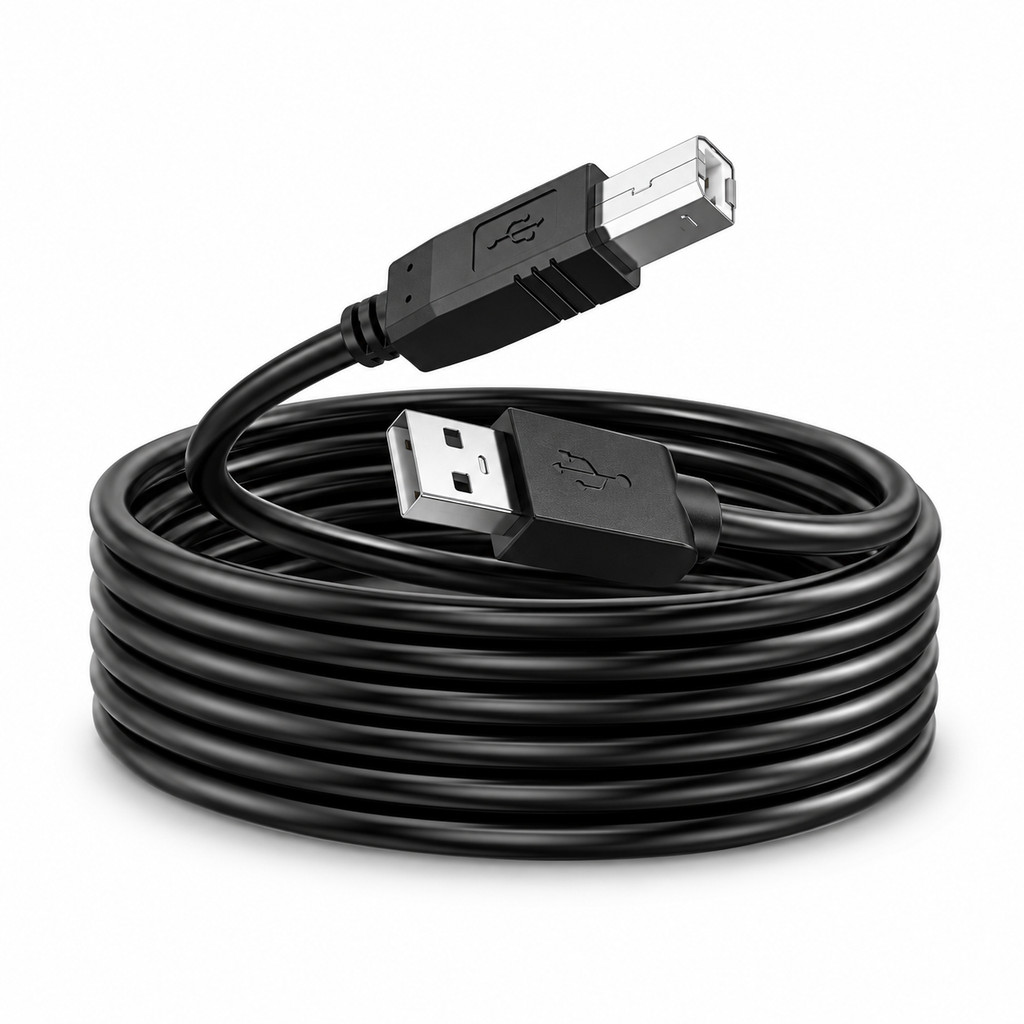 Cabo USB para Impressora USB A Macho x USB B Macho para Scanner e