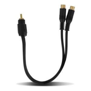 Cabo Y Rca Kx3 1 Macho 2 Fêmeas 30cm Pvc Som Automotivo