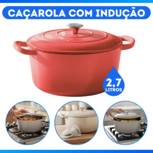 Caçarola Revestimento Cerâmico Antiaderente Avulsa Panela Com Tampa