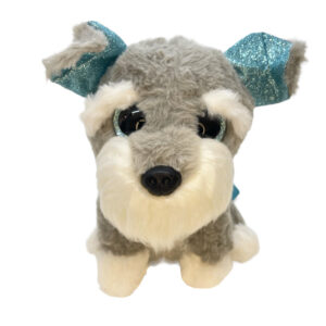 Cachorro de Pelúcia Schnauzer Cinza 20cm 1 unidade Rizzo