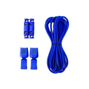 Cadarço Elástico para Tênis Hupi Laces 1 Par, Cor: Azul Liso Sem Nó