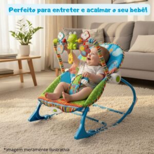 Cadeira de Descanso e Balanço P Bebê Baby Vibratória Com Musical e