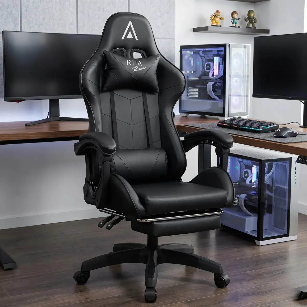 Cadeira de Escritório Gamer Alpha Racer Ergonômica Couro Sintético — Games