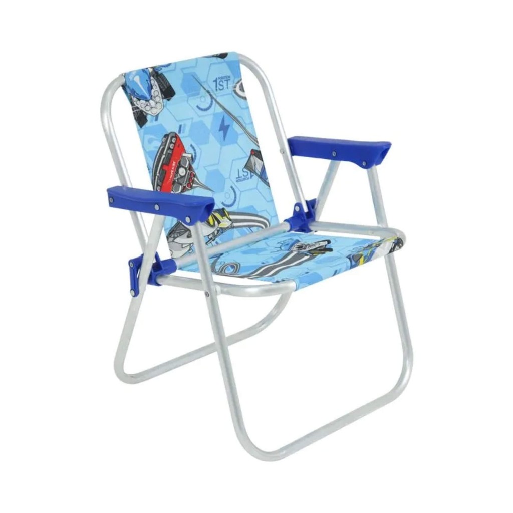 Cadeira de Praia Infantil Hot Wheels Alumínio Dobrável Resistente — Brinquedos