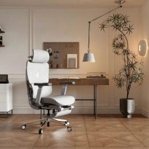 Cadeira Escritório Ergonômica Executiva Premium Souldis Cor Branco