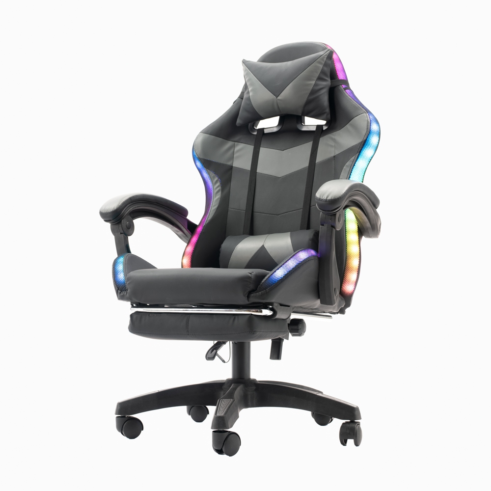 Cadeira Gamer com Caixa de Som Bluetooth Fita de LED 128 Cores — Áudio e Fones
