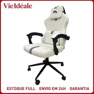 Cadeira Gamer com Encosto Lombar Ajustável, Reclinação 90-135°