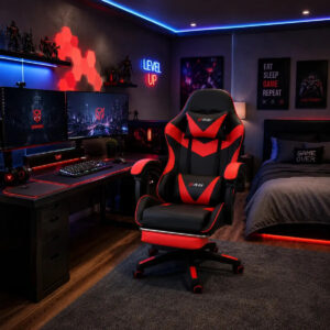 Cadeira Gamer Elidy X-Ray Vermelha Reclinável Ergonômica com Apoio