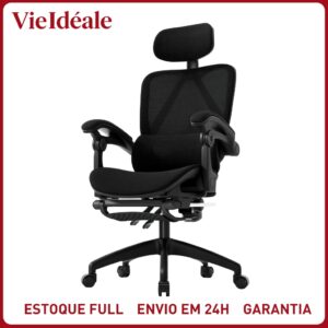 Cadeira Gamer Ergonômica Escritório Ajustável com Apoio Lombar e