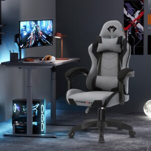 Cadeira Gamer Ergonômica Reclinável Tecido Respirável Suporte 150kg
