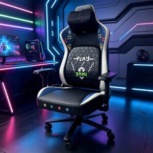 Cadeira Gamer Ergonômica Retrô Arcade Reclinável c Massagem