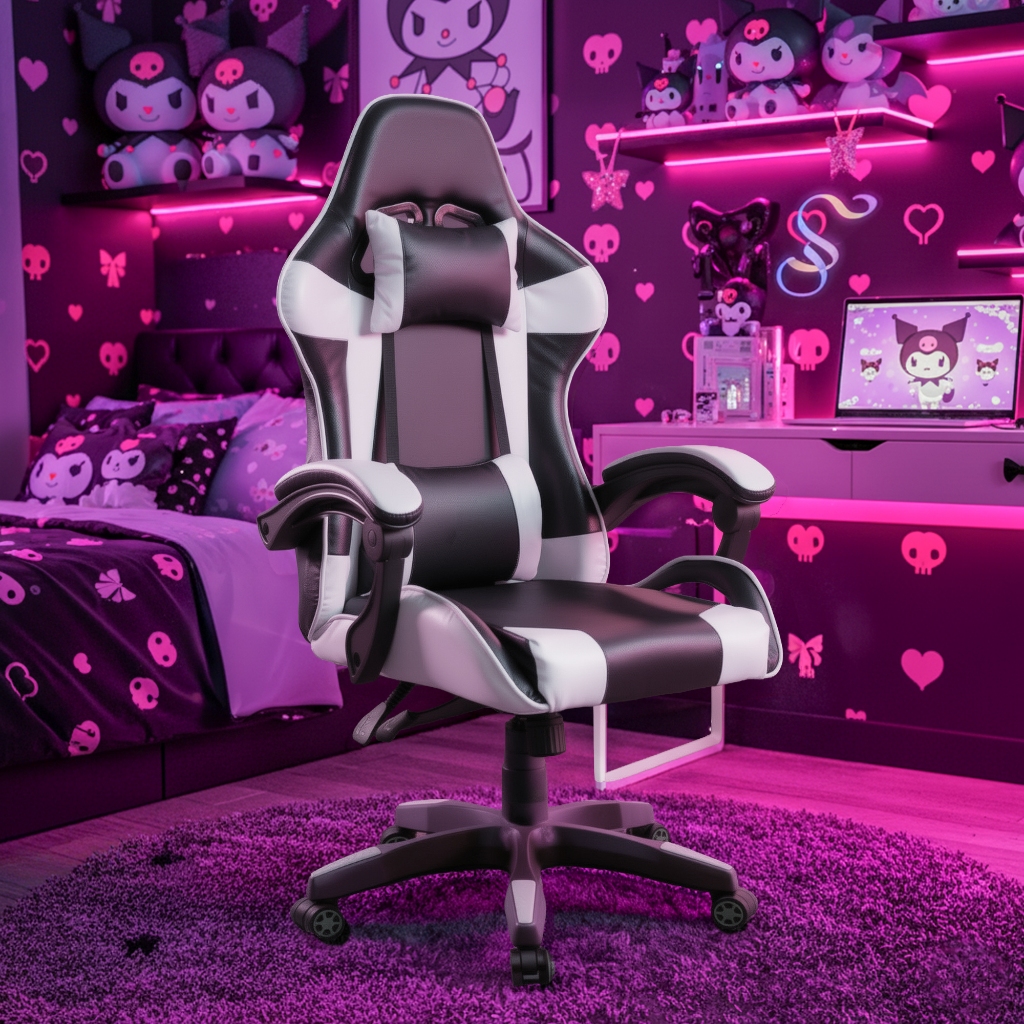 Cadeira Gamer Feminina Trmáx Reclinável Ergonômica Barata Almofada — Games