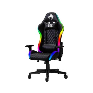 Cadeira Gamer Fox Racer RGB com Iluminação Led Preta