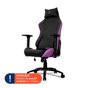 Cadeira Gamer Mancer Tyr C, Espuma Moldada, Braco 3D, Tecido, Preto e