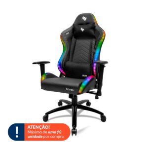 Cadeira Gamer Pichau Donek, RGB, Preto