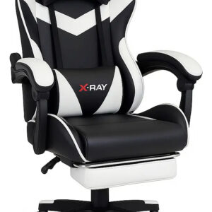 Cadeira Gamer Profissional Reclinável Apoio De Pés X-ray branco