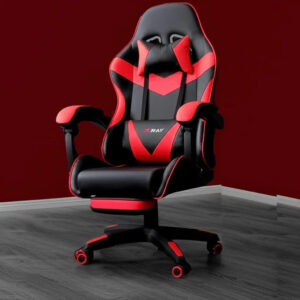 Cadeira Gamer Profissional Reclinável Apoio De Pés X-ray Cor Vermelho