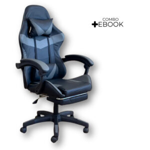 Cadeira Gamer Stillus Ergonômica Com Apoio Para Os Pés Cinza E-book