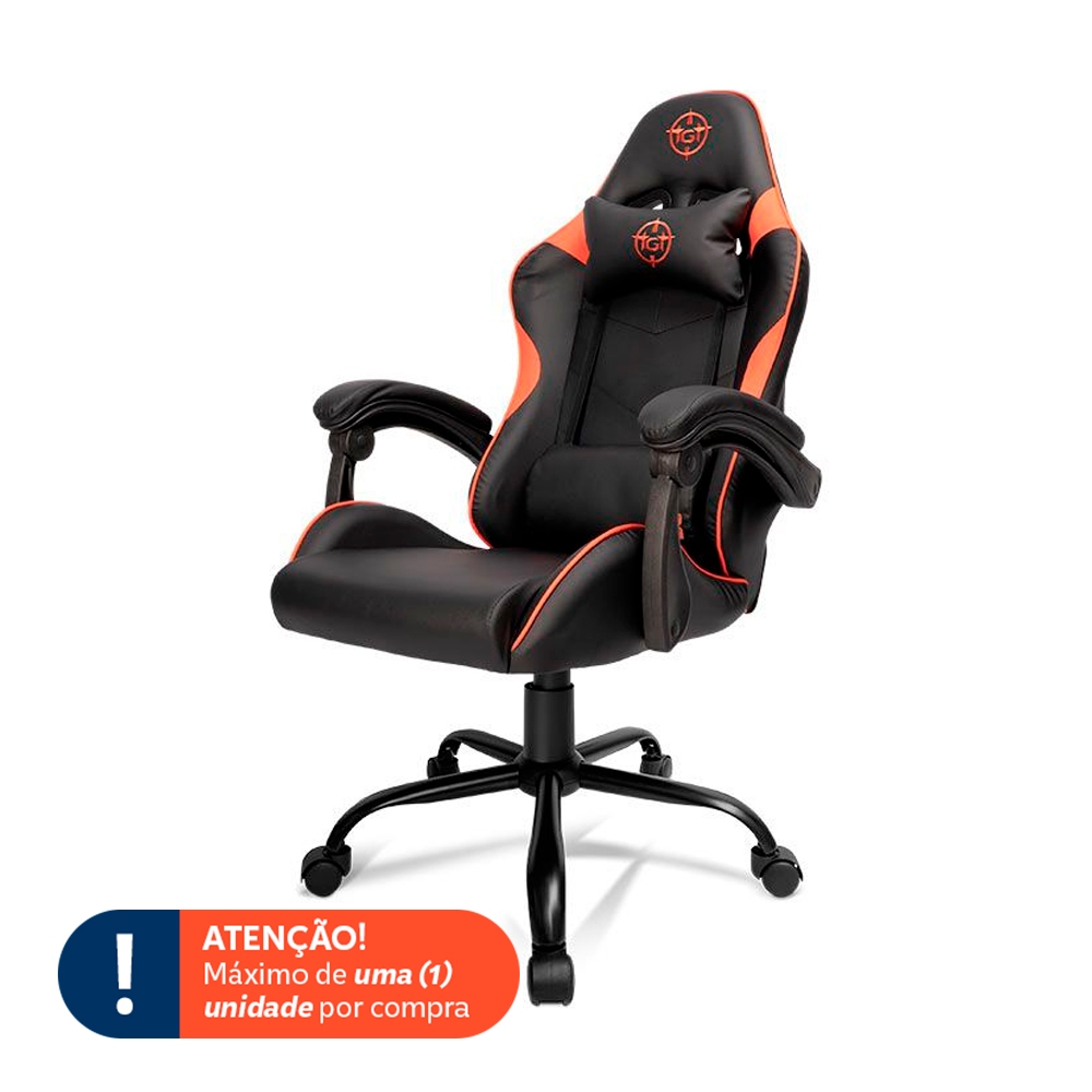 Cadeira Gamer Tgt Heron TC3, Preto e Vermelho