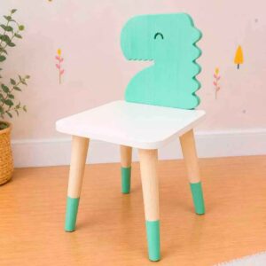 Cadeira Infantil Madeira Dinossauro Brinquedo Pedagógico Mobiliário