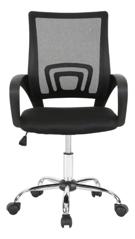 Cadeira Secretaria Base Cromada Tela Mesh — Games
