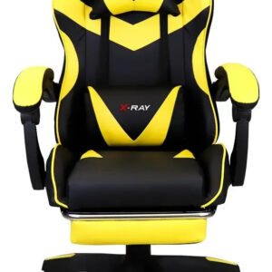 Cadeira Streamer Ergonomica Confortável Reclinável Cor Amarelo