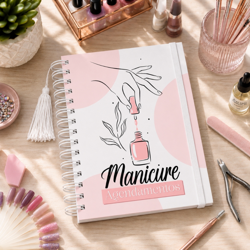 Caderneta Agendamento Manicure Caderno Agenda Nail Designer 365 Dias