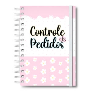 Caderneta Rosa de Anotações de Pedidos Empresa Caderno de Controle