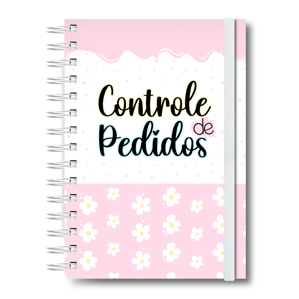 Caderneta Rosa de Anotações de Pedidos Empresa Caderno de Controle
