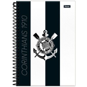 Caderno 1 4 Pequeno 14x20cm Espiral 80 Folhas Corinthians 1910 Foroni — Material Escolar