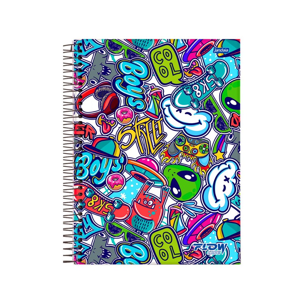 Caderno 15 Matéria Universitario Masculino 240 Folhas Flow Jandaia