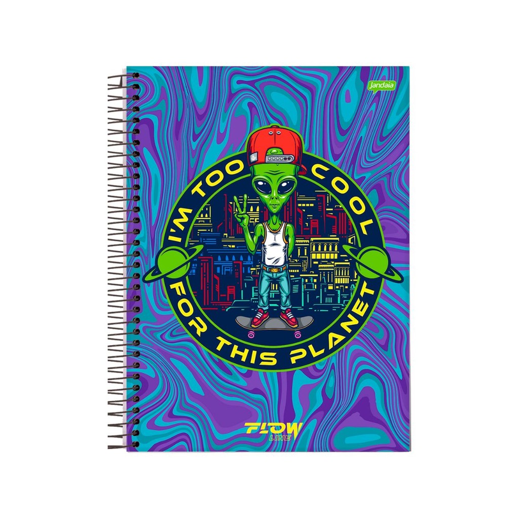 Caderno 20 Matéria Universitario Masculino 320 Folhas Flow Jandaia