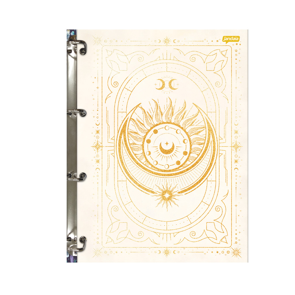 Caderno Argolado Colegial 80 Folhas 90g m²-JANDAIA Capa:Mystic